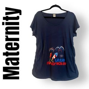 Maternity Fireworks Short Sleeve Top